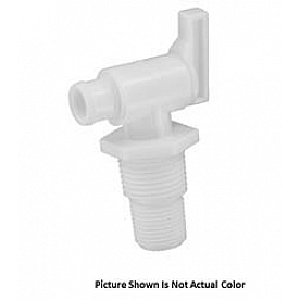 Valterra Fresh Water Tank Drain Valve - 3/8 Inch And 1/2 Inch Male NPT Thread - A01-2026BK