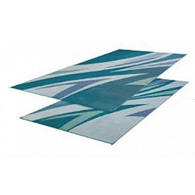 Faulkner RV Patio Mat 16 Feet x 8 Feet Green And Blue - 45637