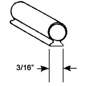 Strybuc Door Weather Strip - 10' Vinyl - 1562C