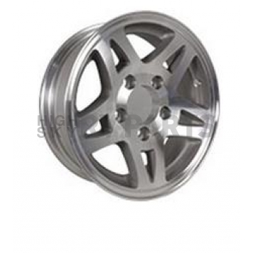 Americana Aluminum Trailer Wheel - 15 Inch with 6x5.50 Bolt Pattern Silver - 22648HWT