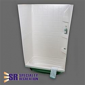 Specialty Recreation Shower Surround - 32 Inch x 24 Inch - White