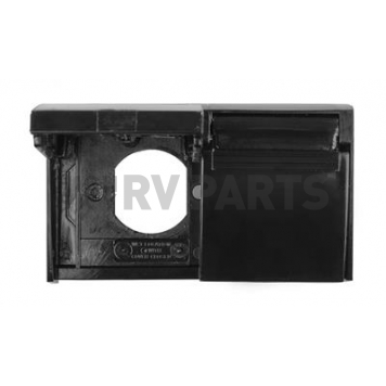 JR Products Receptacle Cover Dual Black - 05-12115