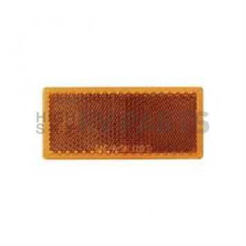 Optronics Amber Reflector Rectangular - 3-3/16 inch x 1-7/16 inch With Adhesive Backing