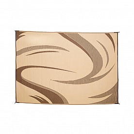 Ming's Mark RV Patio Mat -  8 Feet x 11 Feet Brown/ Tan Swish Polypropylene - SD8117