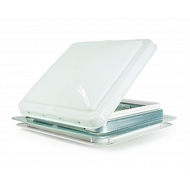 Camco Roof Vent without Fan - 14 inch x 14 inch with Aluminum Base and White Cover - 40480