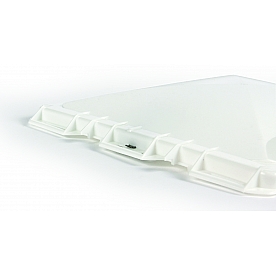 Camco 14 inch x 14 inch Roof Vent Lid Jensen for Metal Vent 2004 and On - White - 40153