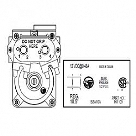 Suburban Mfg Water Heater Gas Valve 161109/ 161122 Solenoid 521073