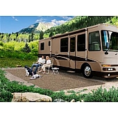 Prestofit RV Patio Mat 9 Feet x 6 Feet Brown - 2-0081