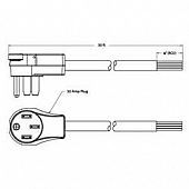 SouthWire Corp. Power Cord - 50 Amps; 30 Foot Length - 50A30MOST