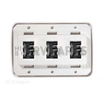 RV Designer Multi Purpose Triple Switch - White - S535-1