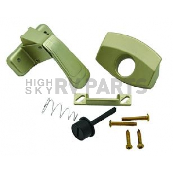 AP Products RV Bathroom Door Brass Latch Assembly - 013-063
