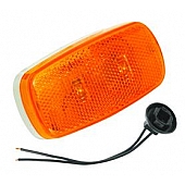 Bargman Clearance Marker Light - 4 Inch x 2 Inch LED Amber - 47-59-402