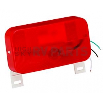 Bargman Trailer Stop/ Tail/ Turn Light Incandescent Rectangular with Red Lens