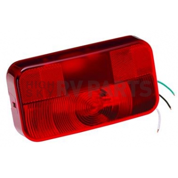 Bargman Trailer Stop/ Tail/ Turn Light Rectangular with Red Lens With Black Base - 30-92-106
