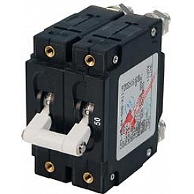 Blue Sea Circuit Breaker - 80/ 120/ 240 Volt 50 Amp - 7251