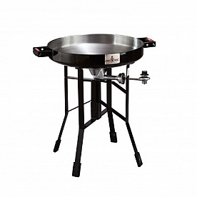 Fire Disc Barbeque Grill - Round Jet Black Carbon Steel - 24 inch Diameter - TCGFDM22HRB