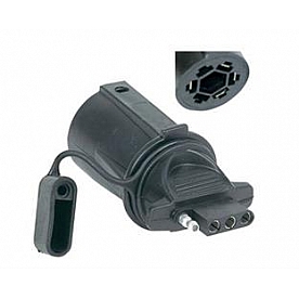 Husky Towing Trailer Wiring Connector Adapter 7-Way Blade To 4 Flat - 30313