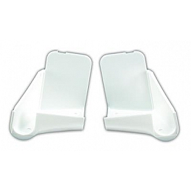 JR Products Drip Rail Gutter Spout Polar White - Set of 2 - 389PW-A