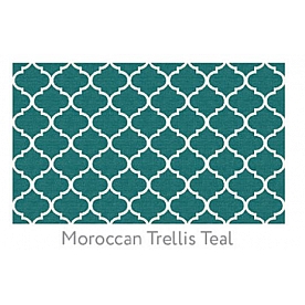Ruggable Carpet 3 X 5 Feet - Polyester Moroccan Trellis Teal 