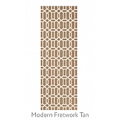 Ruggable Carpet 2-1/2 X 7 Feet - Polyester Modern Fretwork Tan 