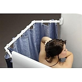 Stromberg Carlson Extend A Shower 35 inch x 42 inch Curtain Rod - White - EXT-3542