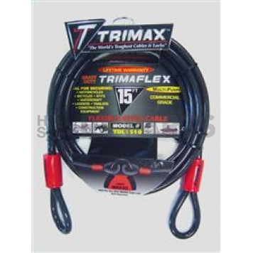 Trimax Locks TRIMAFLEX Universal Security Cable 15' x 10mm - TDL1510