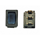 Valterra Mini Illuminated On/Off SPST Black/Blue Switch 125 Volt - DG20A25VP