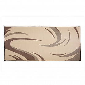 Ming's Mark RV Patio Mat -  8 Feet x 18 Feet Brown/ Tan Swish Polypropylene - SD8187