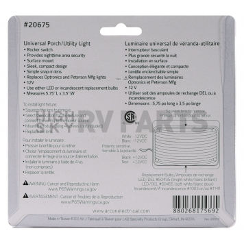 ARCON Porch Light LED Rectangular Amber - 20675-5