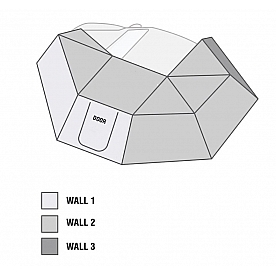Overland Vehicle Systems Awning Extension Panel 0.98 Feet Dark Gray 18109909