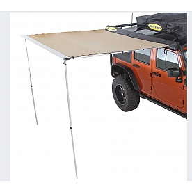 Smittybilt Overlander Tent Awning 78 inch x 82 inch Brown/ Tan - 2784