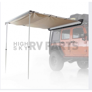 Smittybilt Overlander Tent Awning 78 inch x 82 inch Brown/ Tan - 2784-1
