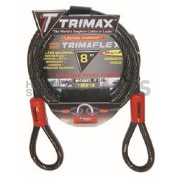 Trimax Locks TRIMAFLEX Universal Security Cable 8' x 15mm - TDL815