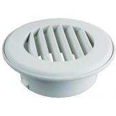JR Products Heating/ Cooling Register - Round Polar White - HV4PW-A