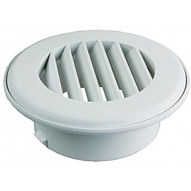 JR Products Heating/ Cooling Register - Round Polar White - HV4PW-A