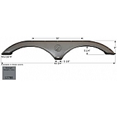 Icon Fender Skirt For Evergreen RV s 65-3/4 Inch 9 Inch Midnight Metallic Gray 12788