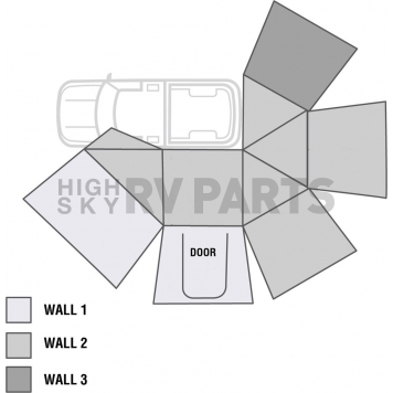 Overland Vehicle Systems Awning Extension Panel 8.52 Feet Dark Gray 19109909-1