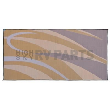 Ming's Mark RV Patio Mat -  16 Feet x 8 Feet Brown/ Gold Graphic Polypropylene - GB7