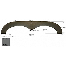 Icon Fender Skirt For Keystone  Outback/ Monaco Mckenzie s 73-1/2 Inch 15-3/4 Inch Olive Gray 12152