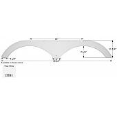 Icon Fender Skirt For Heartland  Cyclone 70-3/4 Inch 11-1/4 Inch  White 12381