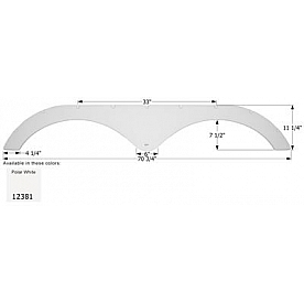 Icon Fender Skirt For Heartland  Cyclone 70-3/4 Inch 11-1/4 Inch  White 12381