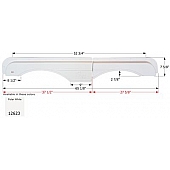 Icon Fender Skirt For Sunnybrook And Winnebago s 65-1/8 Inch 7-5/8 Inch  White 12623