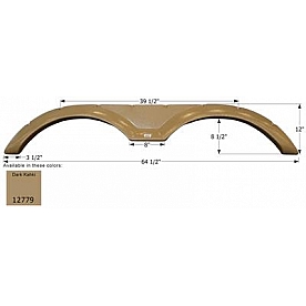 Icon Fender Skirt For Forest River s 64-1/2 Inch 12 Inch Dark Khaki 12779