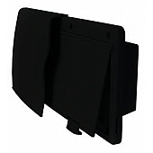 JR Products Wall Push Lock Type Vent 4 inch x 10-3/4 inch Black - 50045