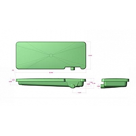 Alpha System Waste Holding Tank 63 x 24 x 7 - VB24637HRCD