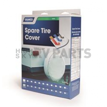 Camco Spare Tire Cover - 28 Inch White Vinyl - 45345
