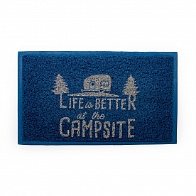 Camco RV Door Mat Blue Rubber - 53201