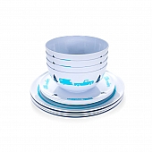 Camco Life is Better At The Campsite Dish Set 53294