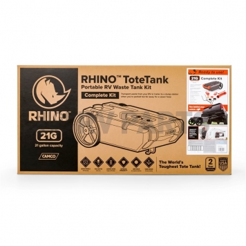 Camco Rhino Tote Portable Waste Holding Tank - 21 Gallon Gray - 39002-2