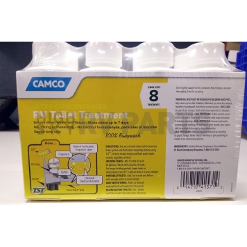 Camco Waste Holding Tank Treatment - 4 Ounce 8 Treatments Per Package - 41571-1